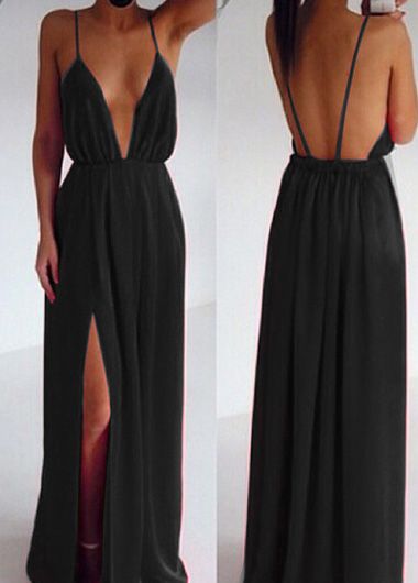 Black V Neck Maxi Dress Factory Sale ...