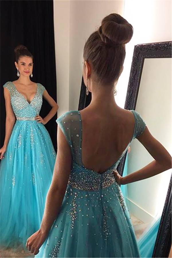Pool Long Prom Dress