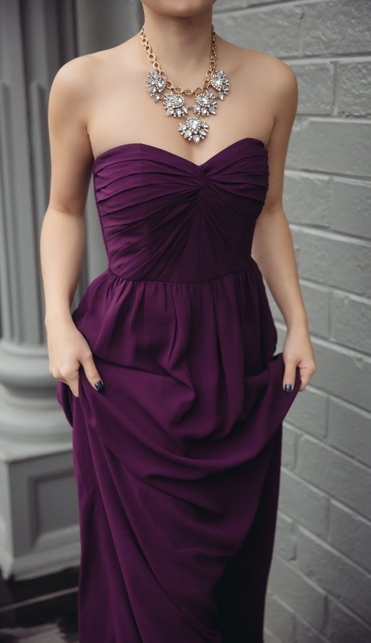 Eggplant color 2024 prom dress