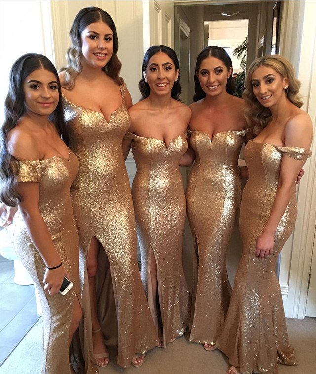 honour gold dresses